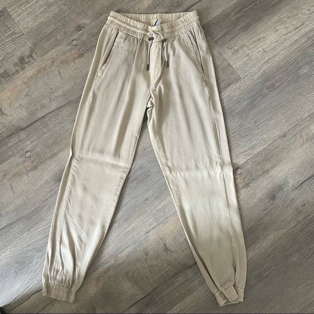 Zara Khaki Drawstring Joggers